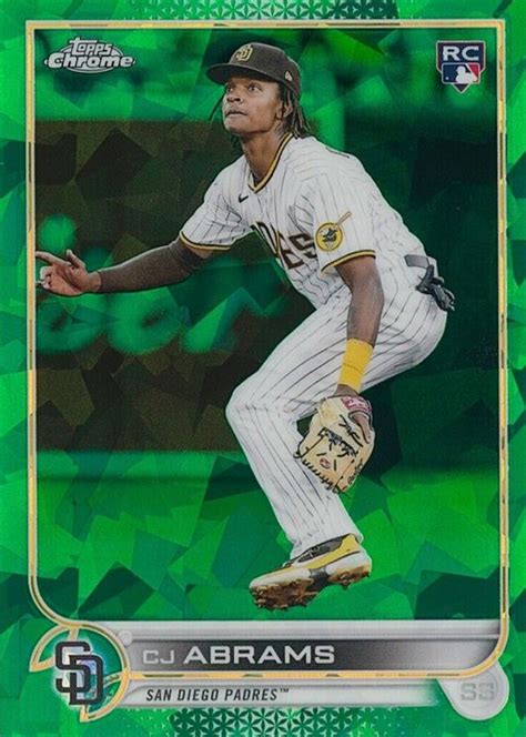 Cj Abrams Topps Chrome Update Sapphire Edition Us Green