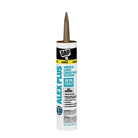 Dap Alex Plus Oz Dark Bronze Acrylic Latex Caulk Plus Silicone