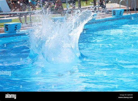 Altenburg Germany Th Aug A Participant Jumping Into The