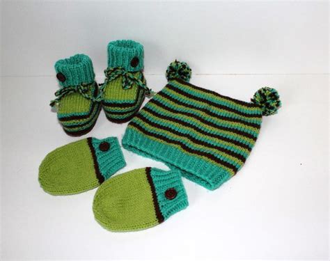 Strickanleitung Baby Set Leon M Tze Booties Handschuhe Ca