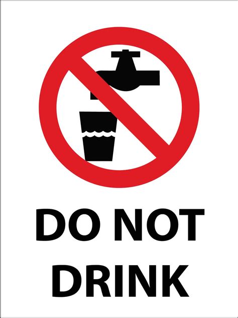 Do Not Drink Sign - New Signs