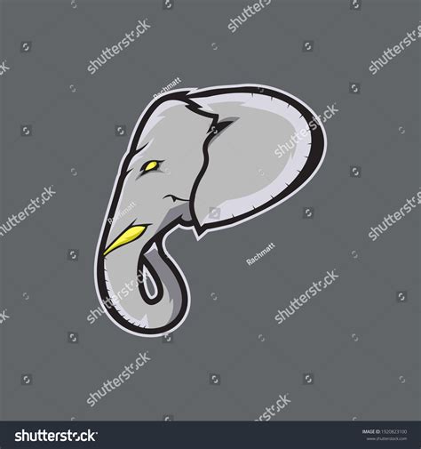 Elephant Head Vector Logo Illustration Stock Vector (Royalty Free ...