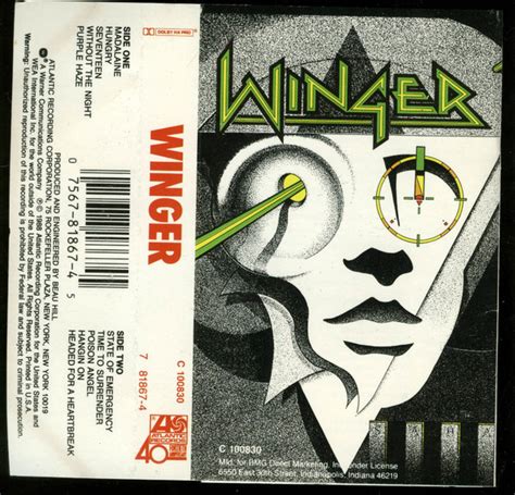 Winger Winger 1988 Bmg Club Cassette Discogs