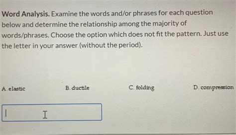 Solved Word Analysis Examine The Words And Or Phrases For Chegg