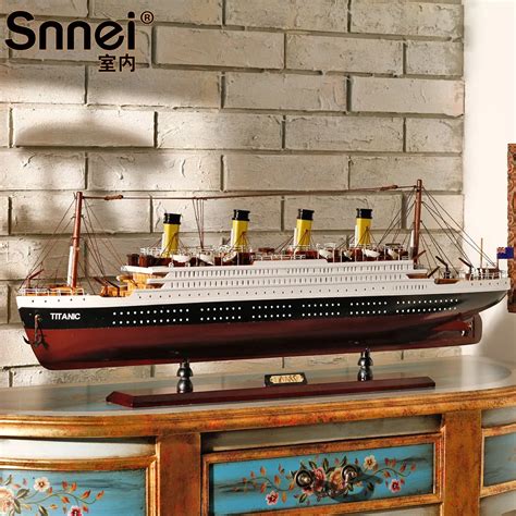 80CM 100CM Big Size Titanic Ship Model Toys Solid wood ship model kit ...