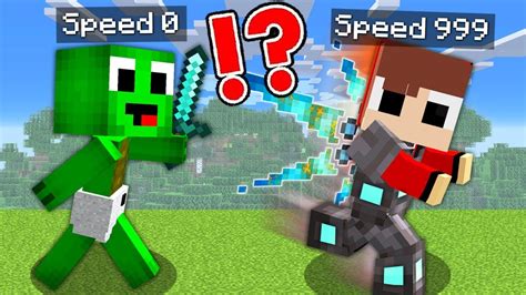 Overspeed Speedrunner Vs Hunter In Minecraft Jj And Mikey Overpowered