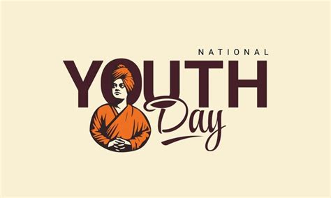 Premium Vector National Youth Day Greetings With Swami Vivekananda