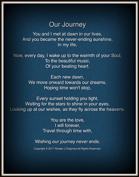 Our Journey - Our Journey Poem by Ronald Chapman