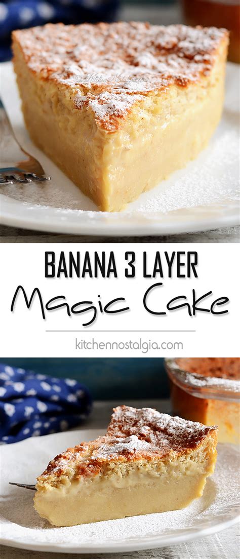 Banana Magic 3 Layer Custard Cake Artofit