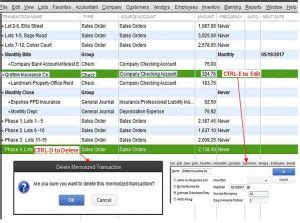 Create Edit Or Delete Memorized Transaction In Quickbooks