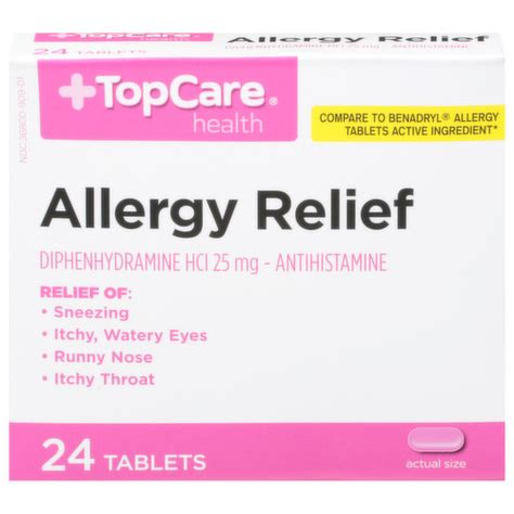 Topcare Allergy Relief 25 Mg Tablets