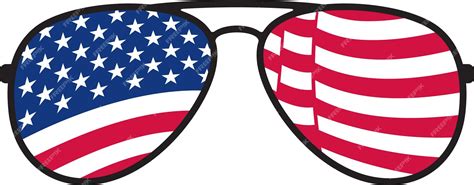 Premium Psd Aviator Sunglasses And Usa Flag