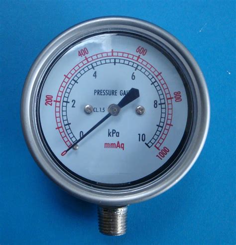 63mm Stainless Steel Bellows Pressure Gauge Bottom Type China