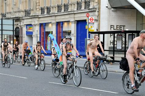 London Naked Bike Ride Through Central London From Hyde Park Saturday June Th