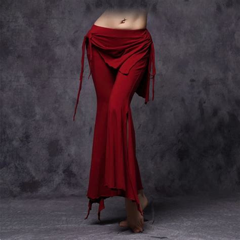 Women Tribal Belly Dancing Dancewear Women High Waist Flare Trousers