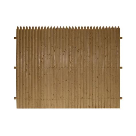 Suntrellis 6 Ft X 8 Ft Pressure Treated Brown Spf 3 In Stockade Fence Panel Fmsd633434t1