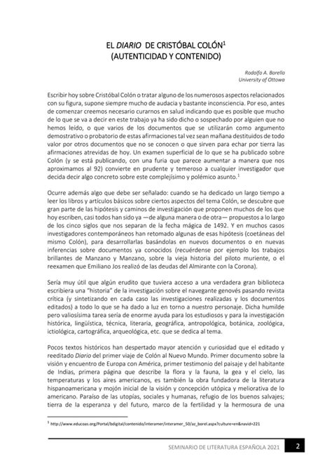 Borello El Diario De C Colon PDF