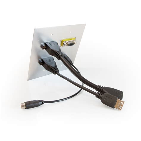 Hdmi Vga 35mm Audio Usb B To Usb A Pass Through Single Gang Wall