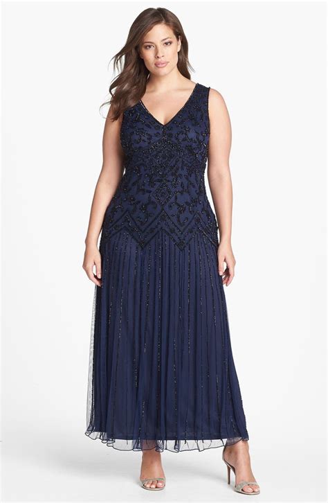 Pisarro Nights Embellished Mesh Dress Plus Size Nordstrom