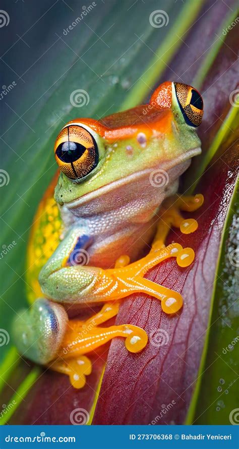 Colourful Tree Frog Stock Illustration Illustration Of Amphibian