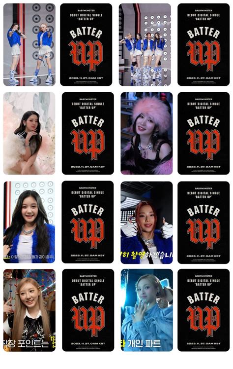 Babymonster Batter Up Photo Card Fanmade Kart Yap M