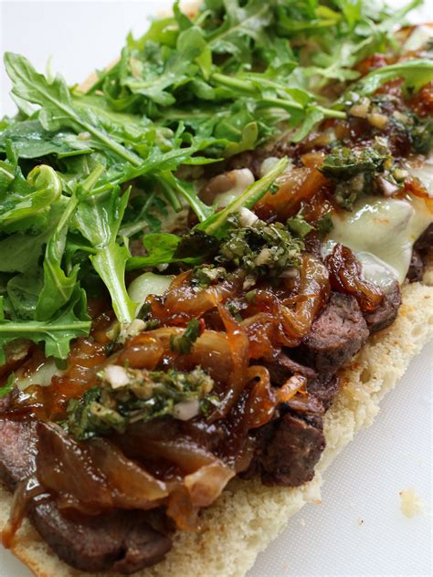 Caramelized Onion Arugula Steak Sandwich Artofit