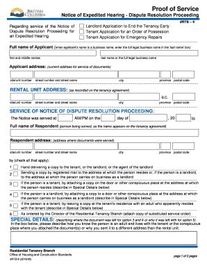 Expedited Hearing Rtb Fill Online Printable Fillable Blank Pdffiller