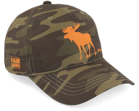 Hunting Cap Camo Brown Moose Adjustable - MJM Hats Cap | Hatstoreworld.com