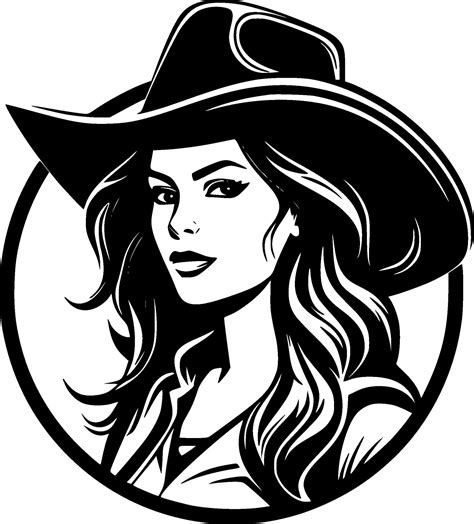 Cowgirl Minimalist And Simple Silhouette Vector Illustration