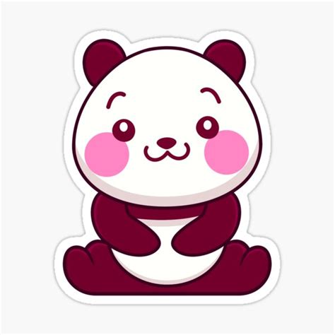 "Cute panda image." Sticker for Sale by amiadil | Redbubble