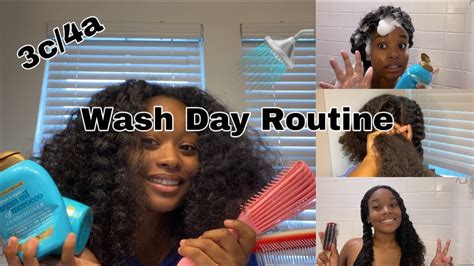 Wash Day Routine On 3c 4a Curly Hair Youtube