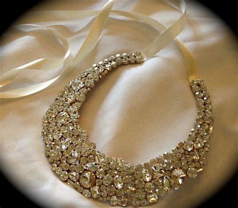 Chunky Swarovski Crystal Bridal Statement Necklace By Thecrystalrose