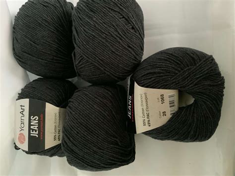 Yarnart Jeans Cotton Mix Shade Charcoal