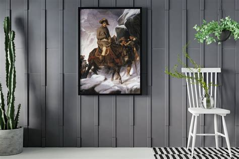 Paul Delaroche Napoleon Crossing The Alps Canvas Poster Wall Etsy