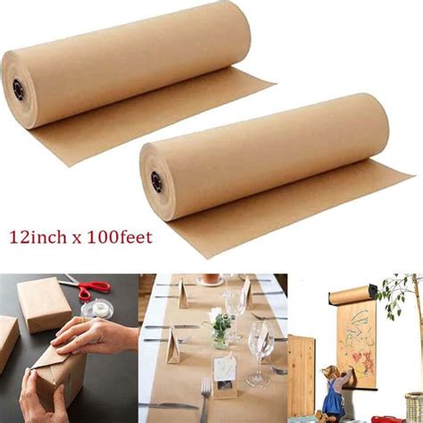 Kraft Paper Roll 12X 1181 Inch - Brown Craft Paper Table Cover Wrapping ...