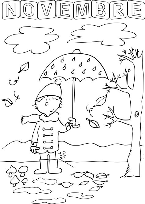 Coloriage Novembre Imprimer