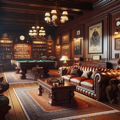 Luxurious Vintage Man Cave With Classic Charm