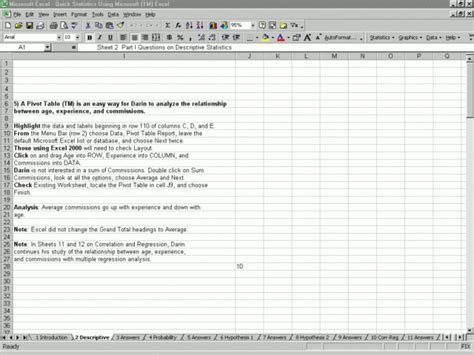 Learning To Use Excel Spreadsheets — Db