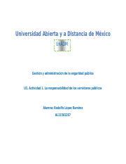 GAP U3 A1 ROLR docx Universidad Abierta y a Distancia de México UnADM