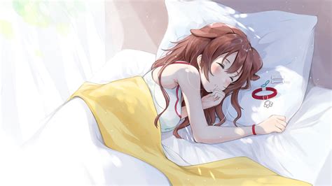 Anime Girl Sleeping In Bed