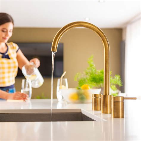 Abode Pronteau Profile Antique Brass 4 In 1 Boiling Hot And Filtered