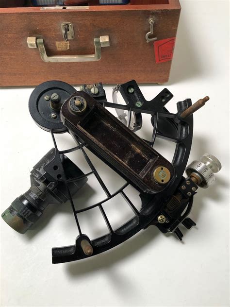 Rare Nautical Instrument C Plath Kriegsmarine Trommel Sextant 28459 Hamburg Germany Original