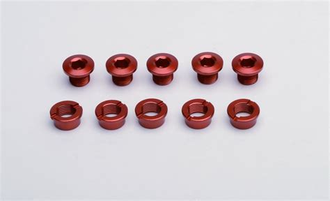 Vuelta Alloy Chainring Bolt Set Mm Single Red Ebay