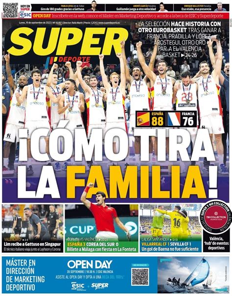 Capa Jornal Superdeporte Setembro Capasjornais Pt