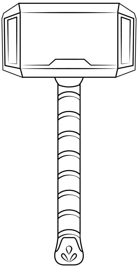 Thor Hammer Printable Template | Free Printable Papercraft Templates