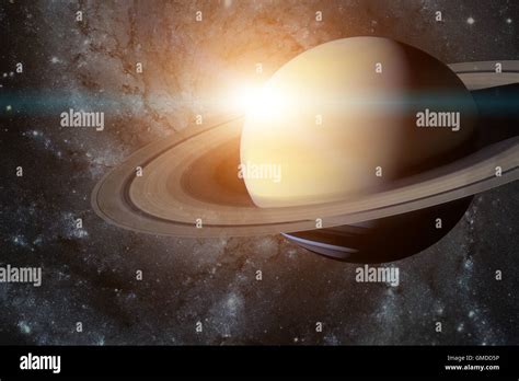 Sonnensystem Saturn Es Ist Der Sechste Planet Von Der Sonne Und Der