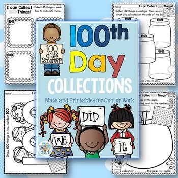 100th Day of School Collections Printables | School collection, 100 days of school, School ...