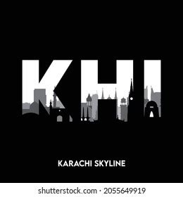 Karachi Skyline Vector Art Illustration Stock Vector (Royalty Free ...