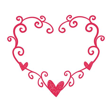 Pink Heart Frame Png