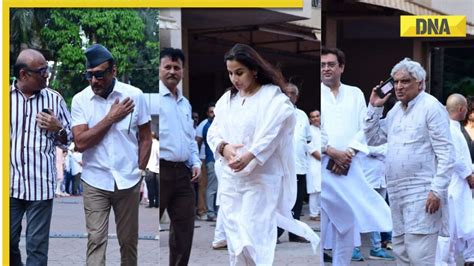 Vidya Balan Anupam Kher Jackie Shroff Javed Akhtar Attend Satish